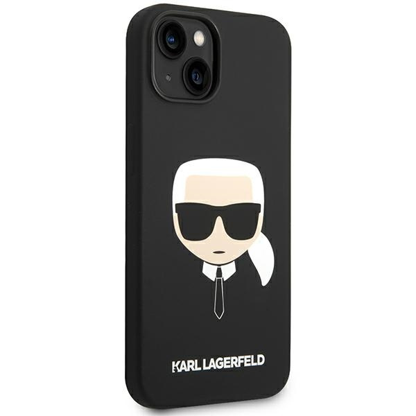 Etui KARL LAGERFELD Apple iPhone 14 Plus Silicone Karl`s Head Magsafe Czarny Hardcase